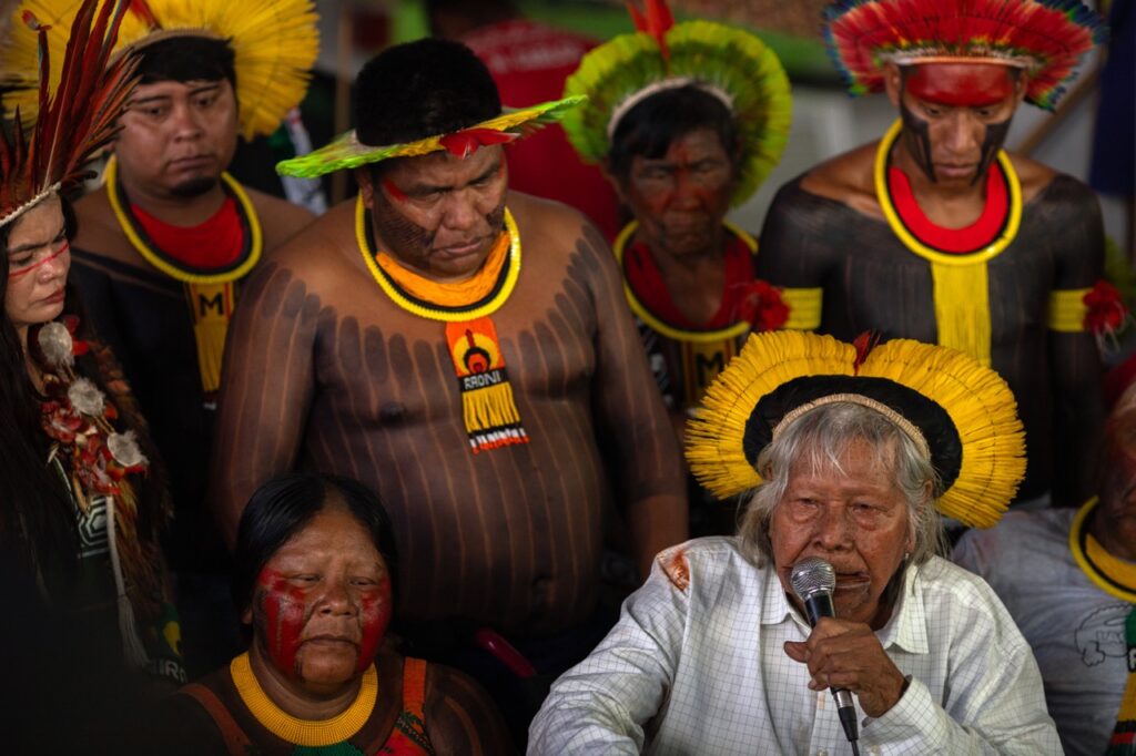 Com Cacique Raoni, barqueata na Baía do Guajará pede justiça climática e denuncia a Ferrogrão durante a COP30 em Belém 11